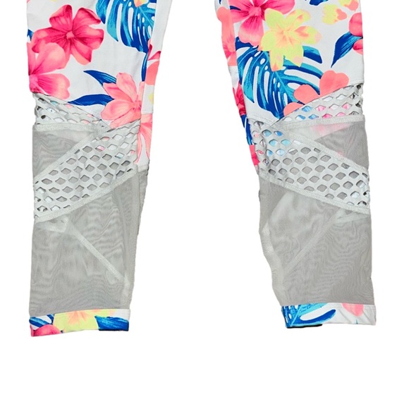 Tropical PINK Capri leggings size Small 🌸 - Picture 4 of 12